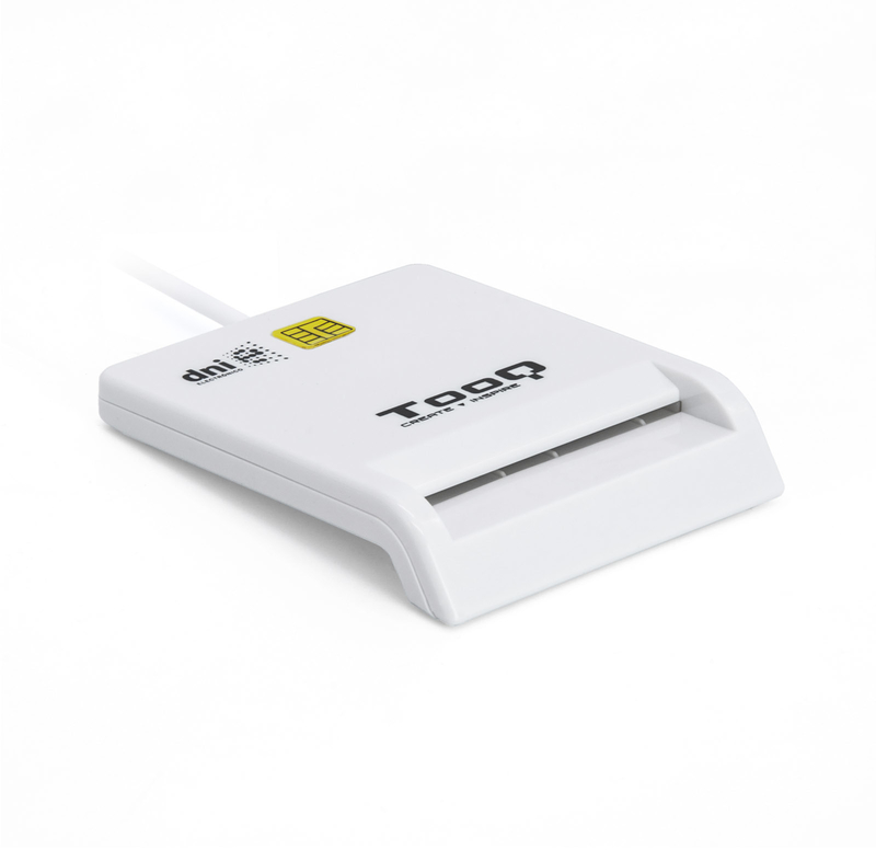 Tooq - Lector de Tarjetas Tooq - Tarjetas Inteligentes / DNI 4.0 USB 2.0 Blanco