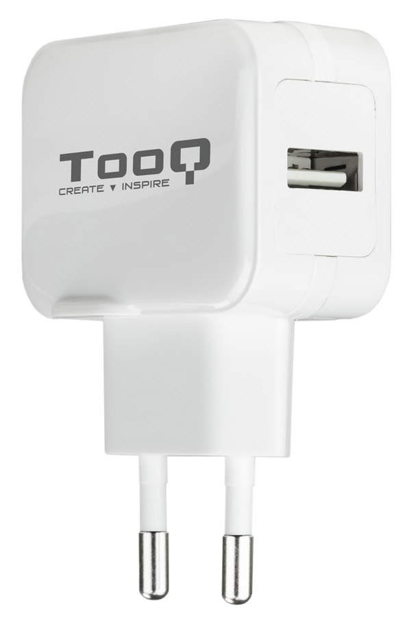 Cargador Tooq  USB 5V 2.4A Blanco