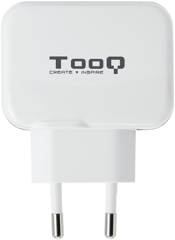 Tooq - Cargador Tooq 2x USB 5V 3.4A com Controlo AI - Blanco