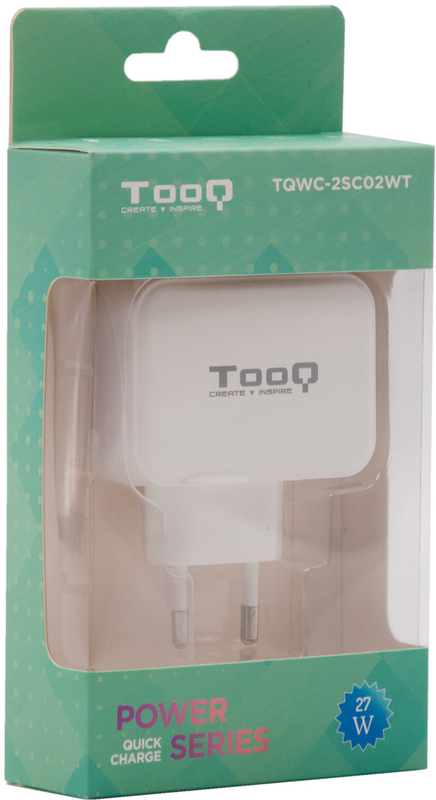 Tooq - Cargador Tooq Duplo USB-C + USB-A 27W Blanco