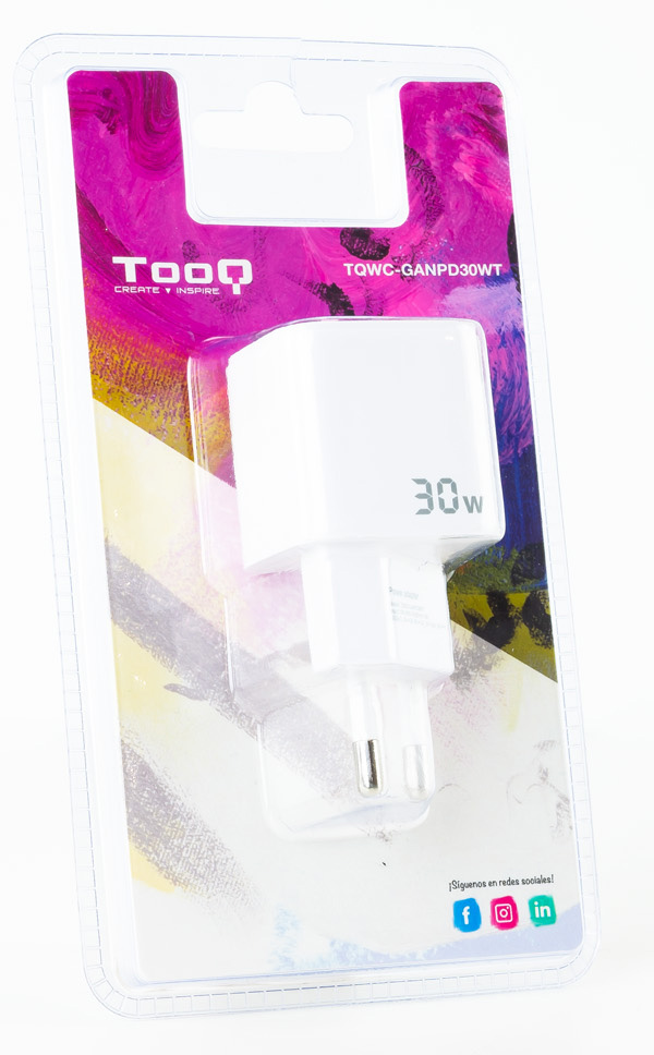 Tooq - Cargador GaN Tooq USB-C/PD 30W