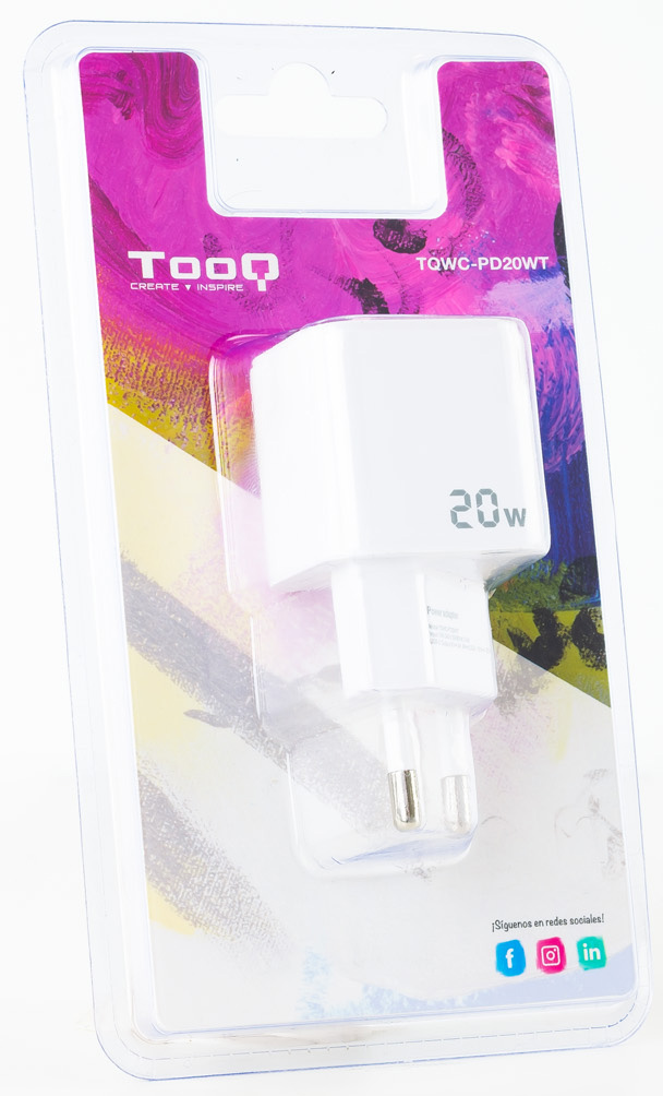 Tooq - Cargador Tooq USB-C PD 20W Blanco