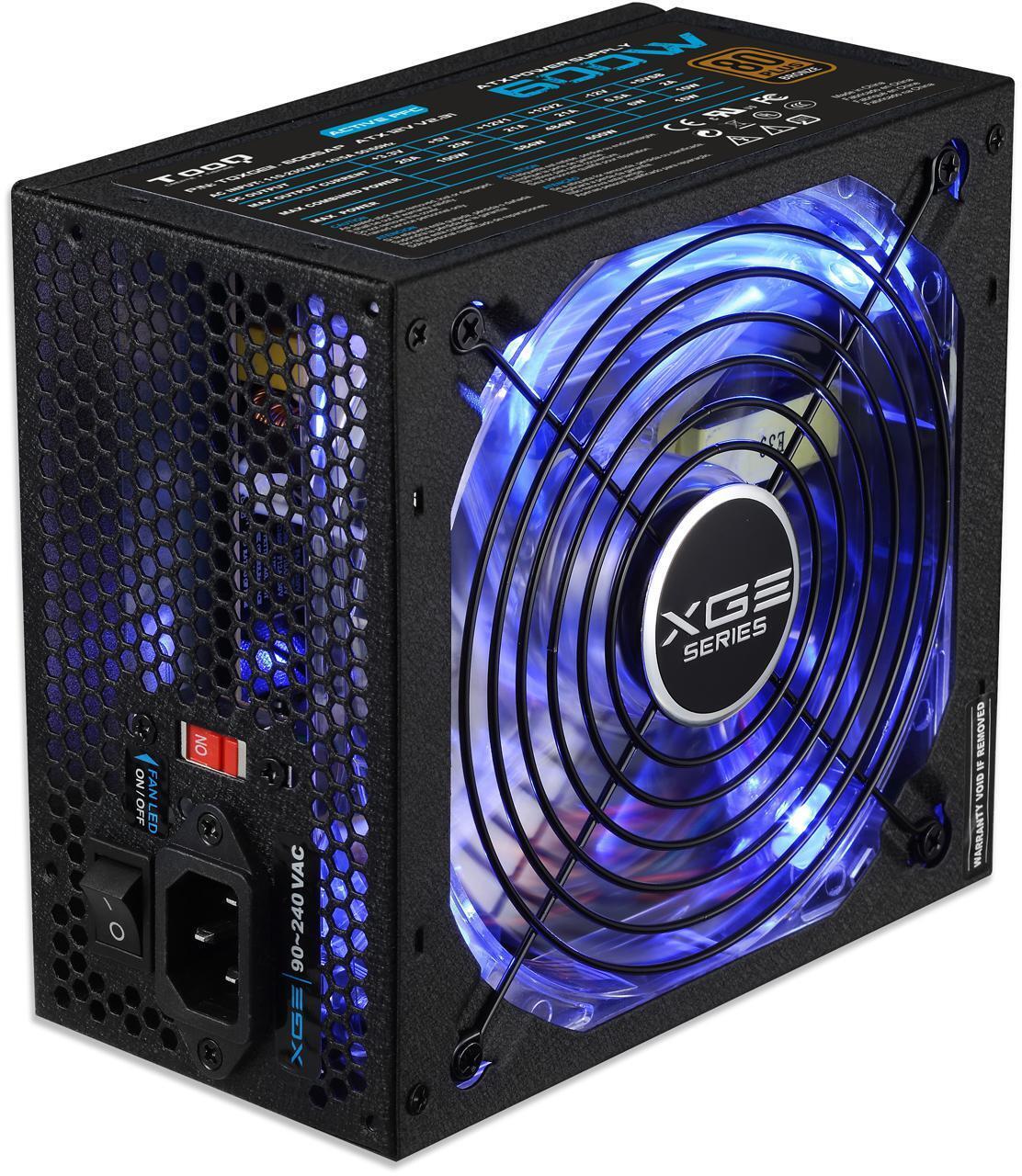 Tooq - ** B Grade ** Fuente Alimentación Tooq Xtreme Gaming Energy II 600W 80+ Bronze c/LED