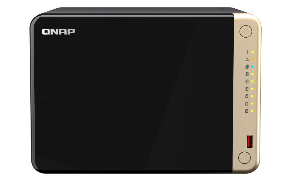QNAP - NAS QNAP TS-664-8G - 6 Baías - 2.9GHz 4-core - 8GB RAM