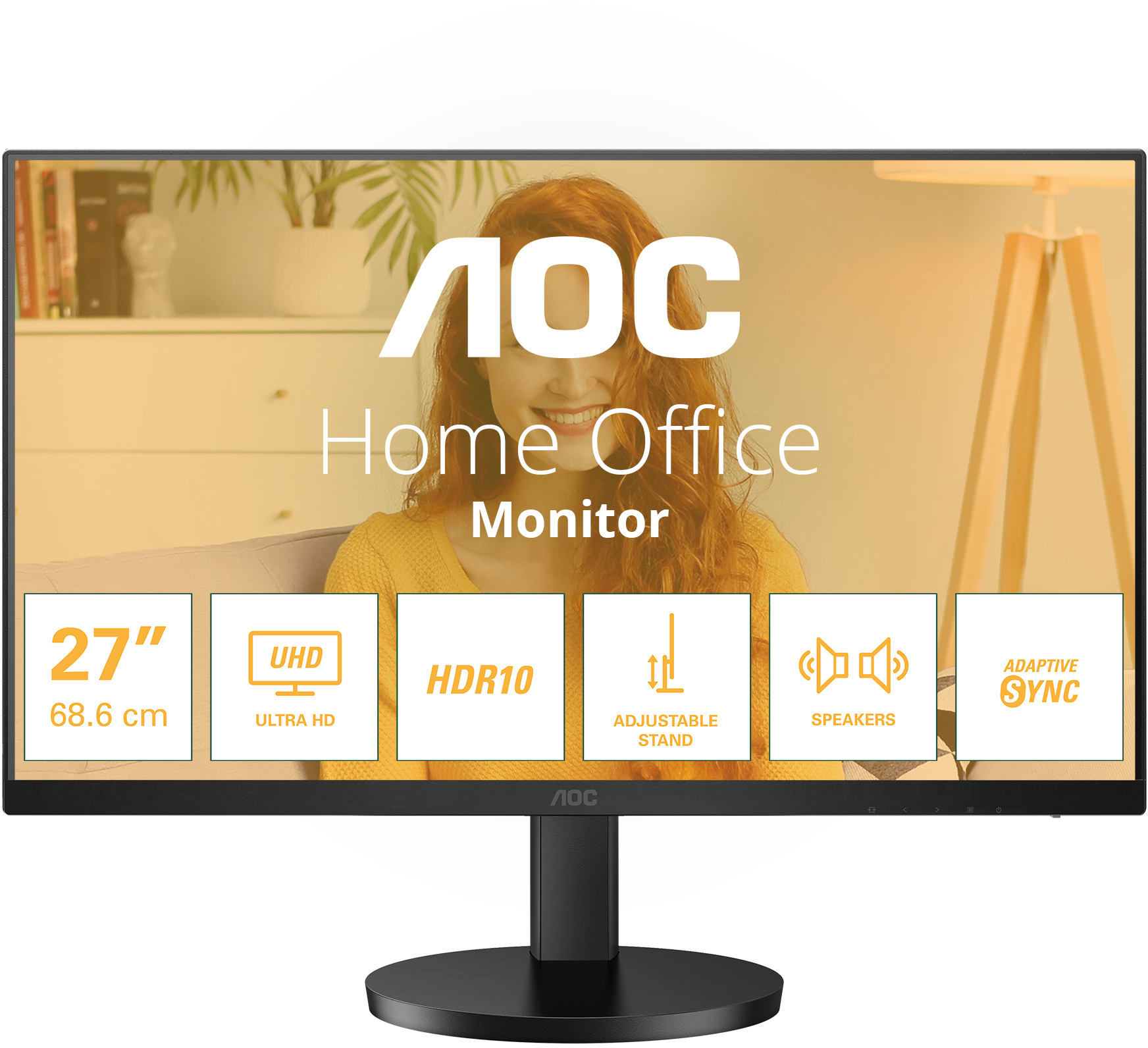 Monitor AOC 27" U27B3AF IPS 4K 60Hz Ajuste em Altura