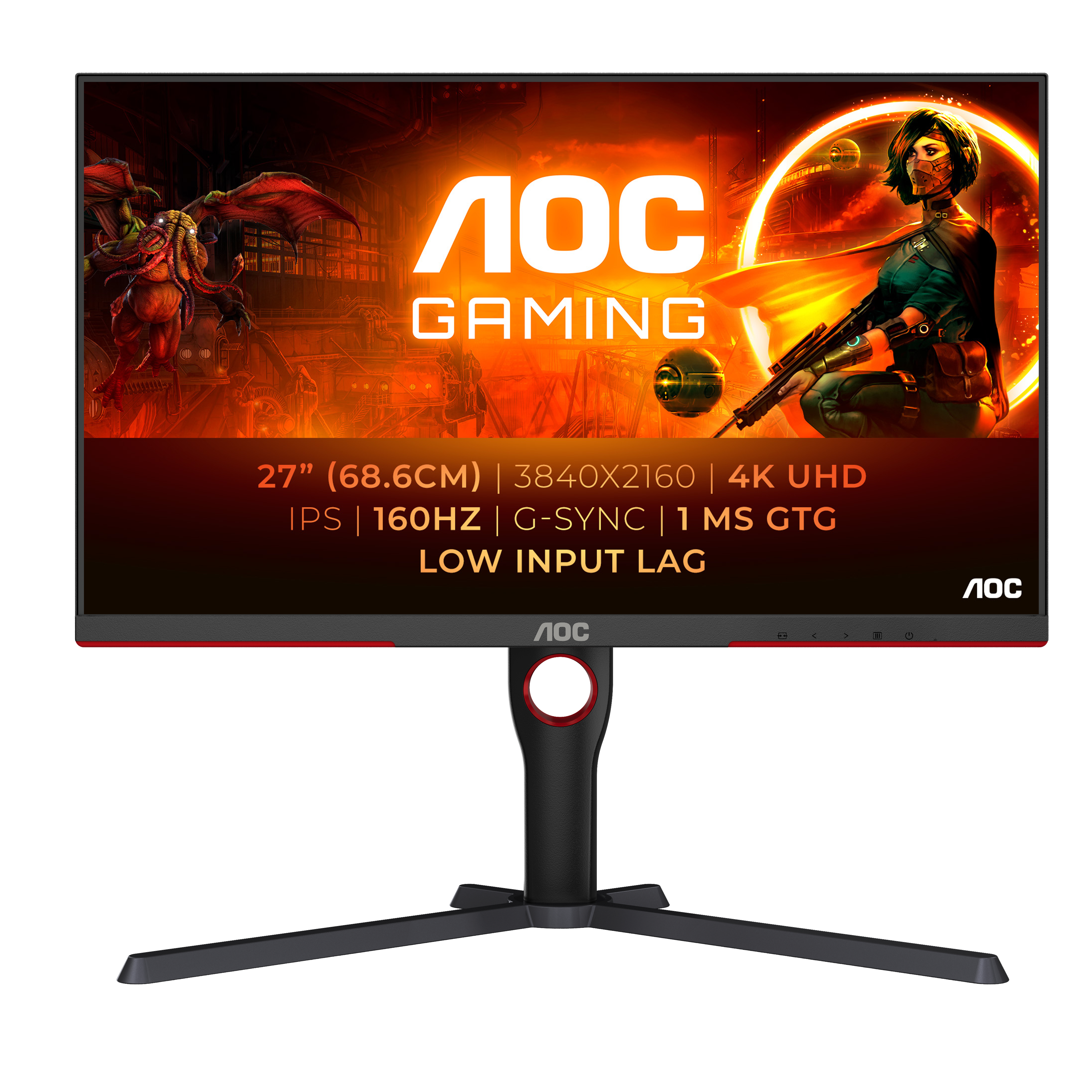 Monitor AOC Gaming 34" U27G3X IPS 4K 160Hz 1ms G-Sync Compatible HDR400