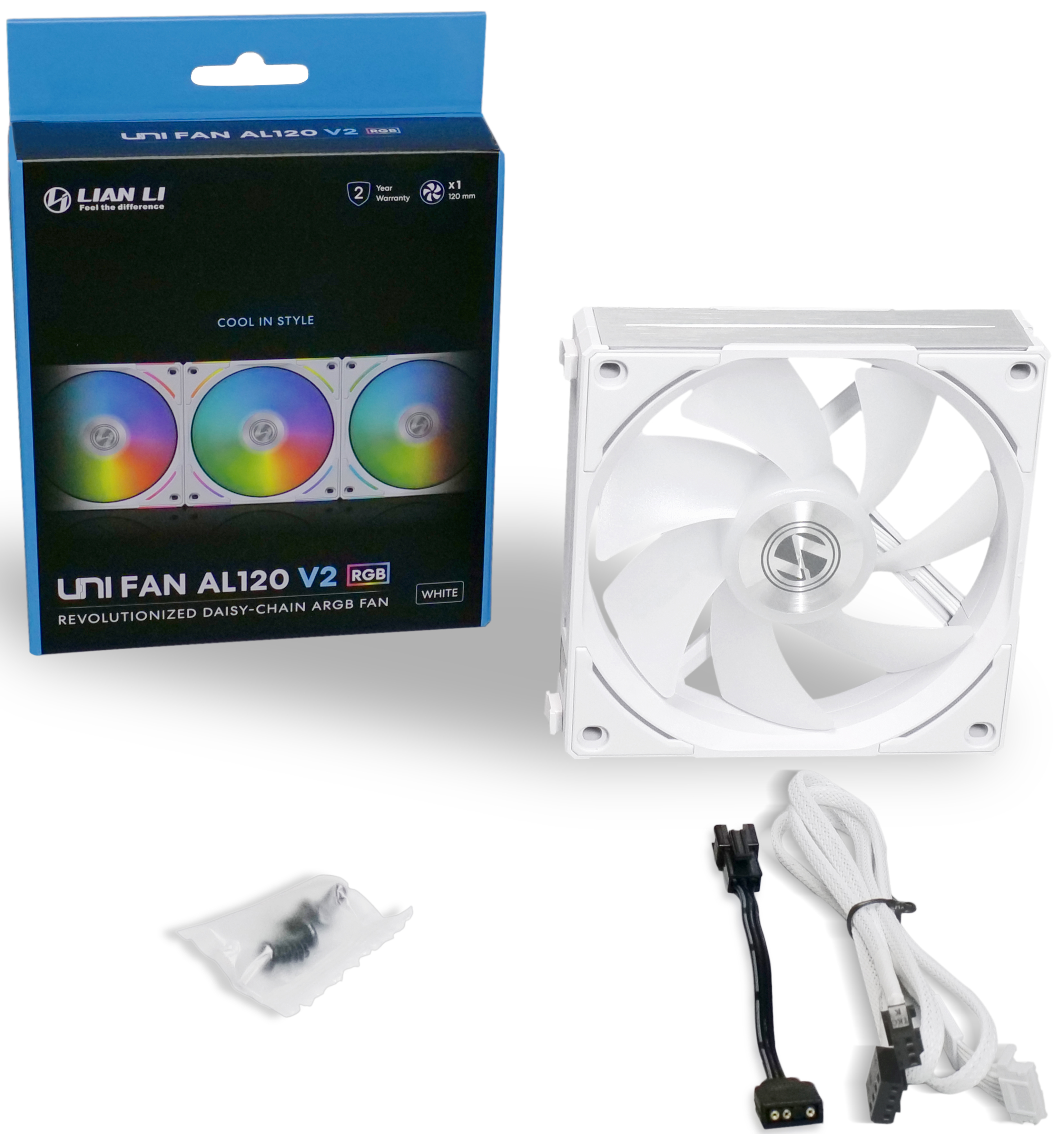 Lian Li - Ventilador Lian Li UNI AL120 V2 RGB PWM Blanco 120mm