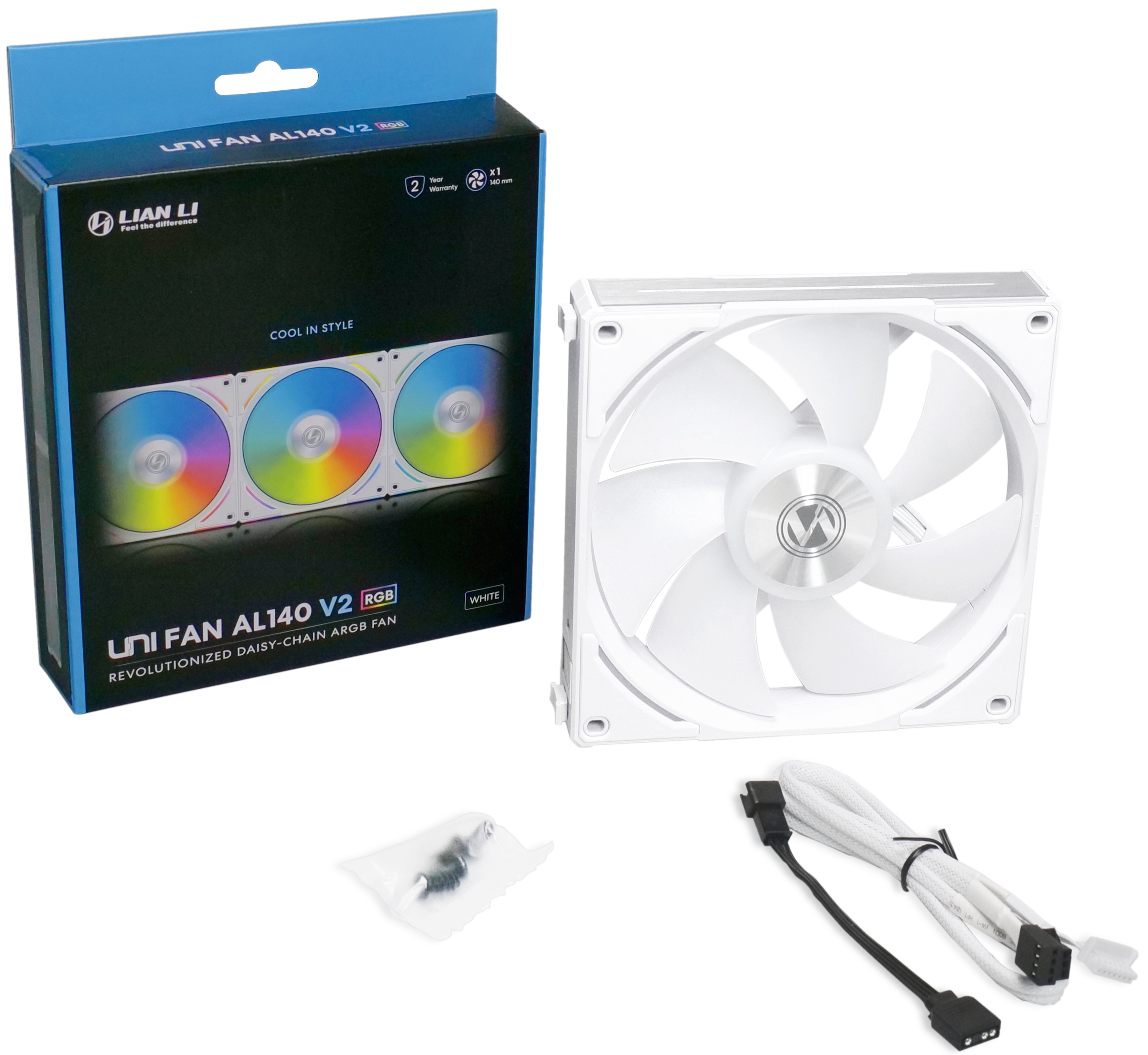 Lian Li - Ventilador Lian Li UNI AL140 V2 RGB PWM Blanco 140mm