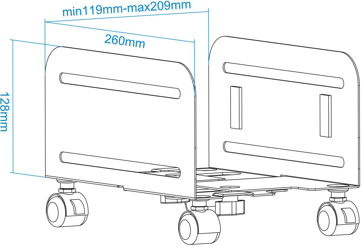 Nanocable - ** B Grade ** Soporte Móvel Tooq para Caja Preto