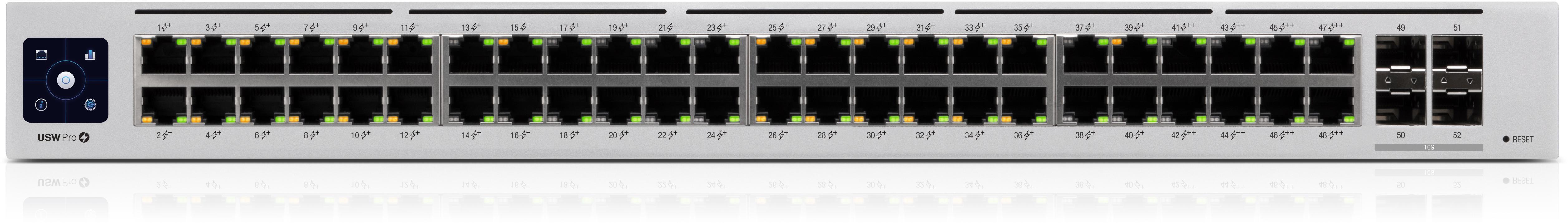 Switch Ubiquiti Pro 48 Portas Gigabit Managed PoE+ SFP+ (10GbE) Rack