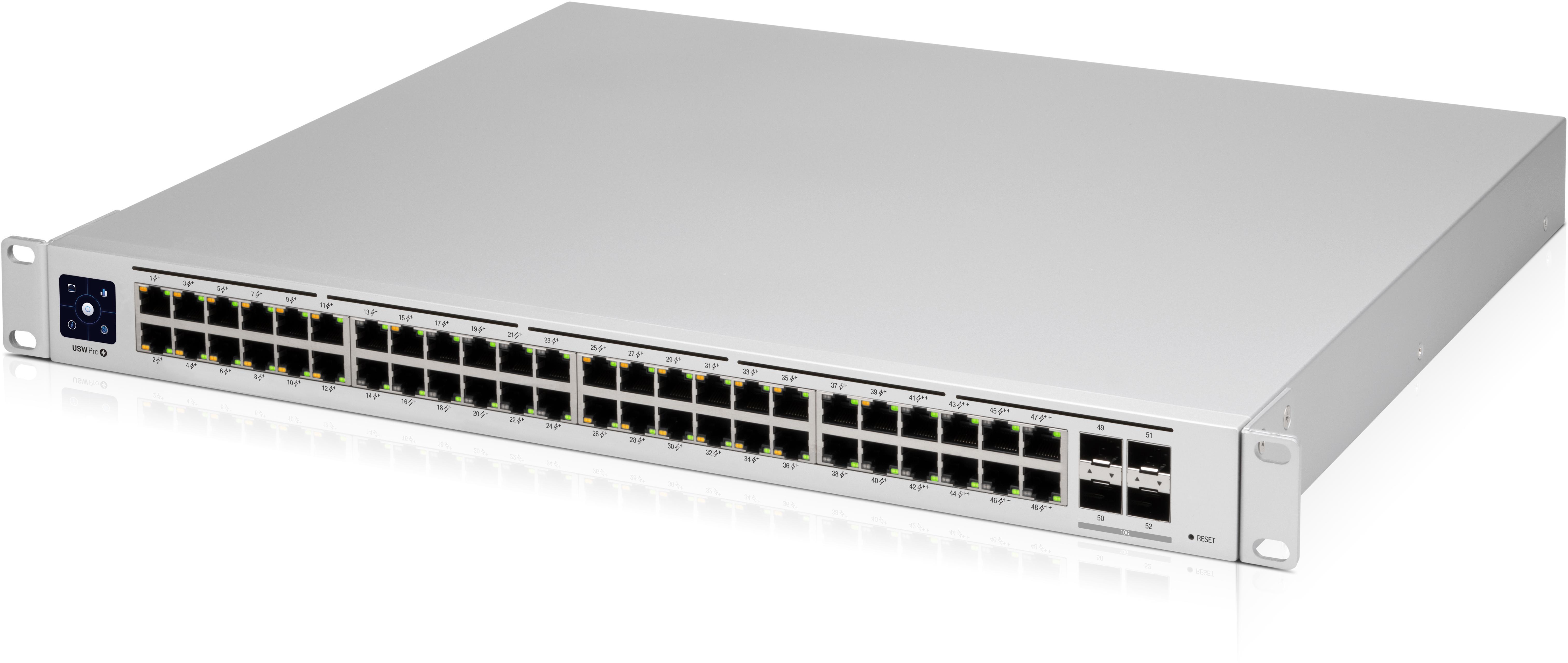 Ubiquiti - Switch Ubiquiti Pro 48 Portas Gigabit Managed PoE+ SFP+ (10GbE) Rack