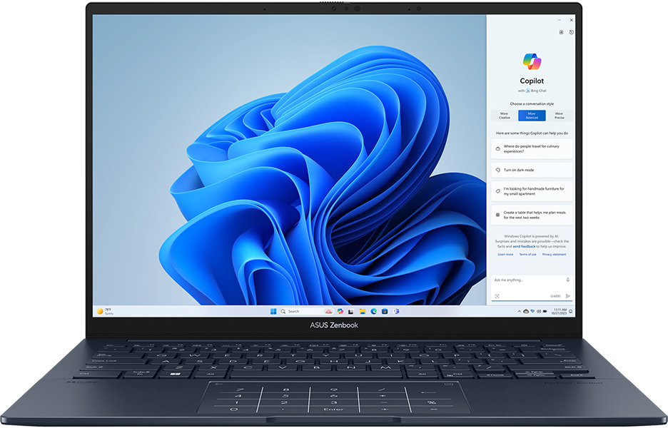 Asus - Portátil ASUS ZenBook UX3405 14" Ultra 9 185H 32GB DDR5 1TB Arc Graphics 3K OLED 120Hz Touch W11 Pro