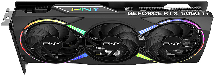 PNY - Tarjeta Gráfica PNY GeForce® RTX 5060 Ti Gaming RGB Triple Fan OC 8GB GDDR7 DLSS4