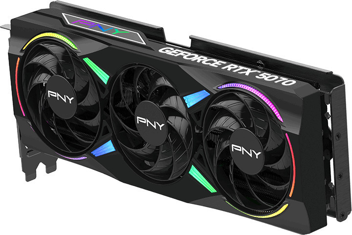 PNY - Tarjeta Gráfica PNY GeForce® RTX 5070 Gaming RGB Triple Fan OC 12GB GDDR7 DLSS4