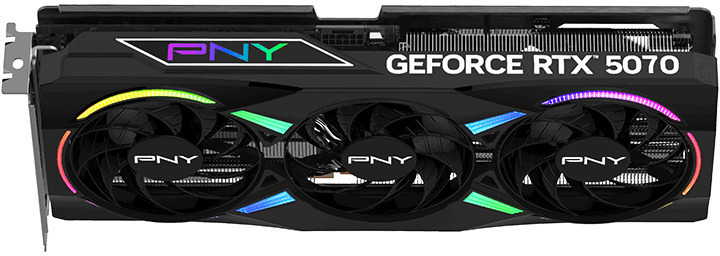 PNY - Tarjeta Gráfica PNY GeForce® RTX 5070 Gaming RGB Triple Fan OC 12GB GDDR7 DLSS4