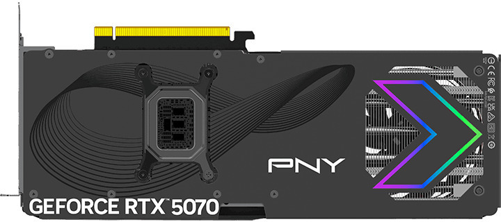 PNY - Tarjeta Gráfica PNY GeForce® RTX 5070 Gaming RGB Triple Fan OC 12GB GDDR7 DLSS4