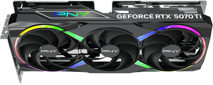 PNY - Tarjeta Gráfica PNY GeForce® RTX 5070 Ti Gaming RGB Triple Fan Plus OC 16GB GDDR7 DLSS4