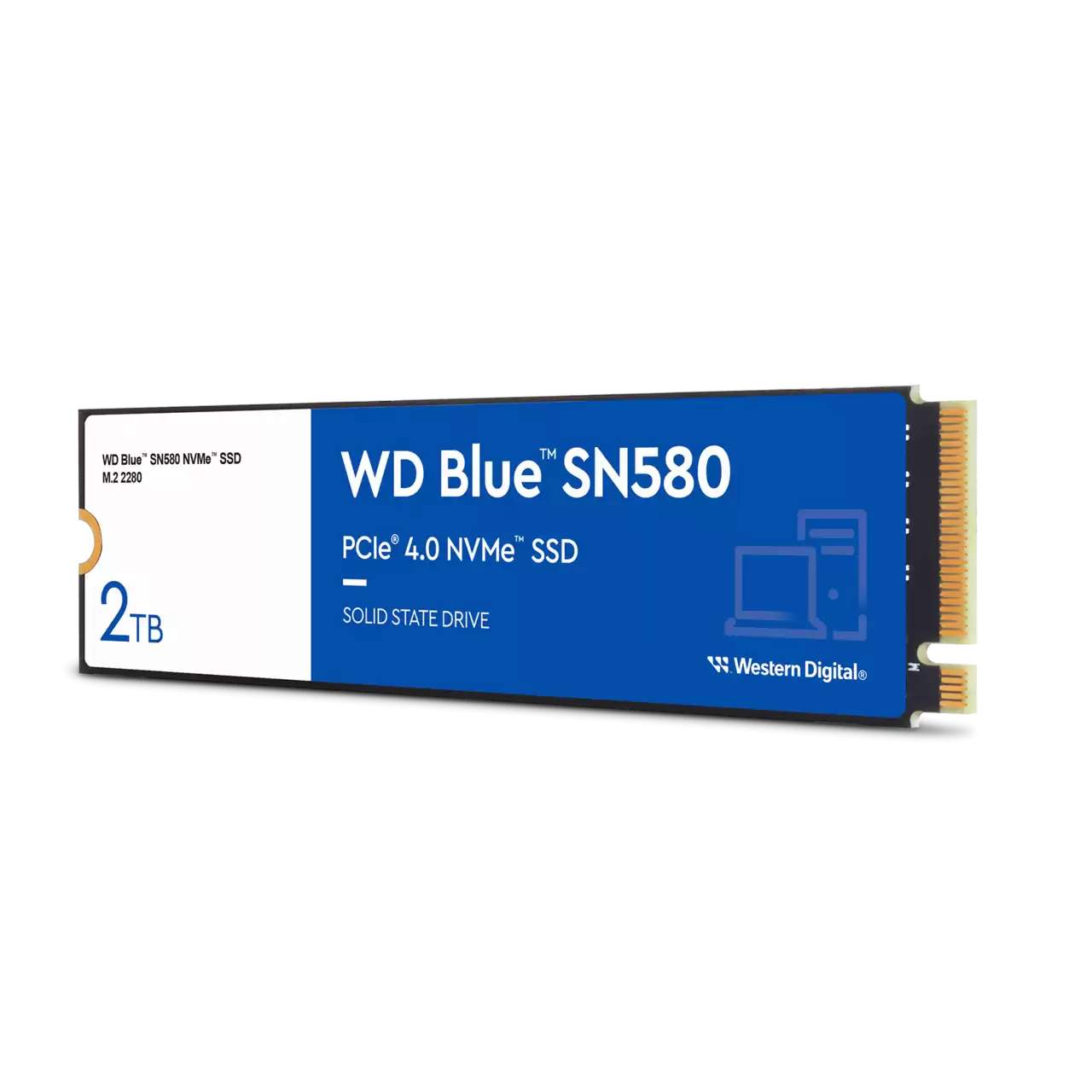 Western Digital - Disco SSD Western Digital Blue SN580 2TB M.2 NVMe Gen 4 (4150/4150MB/s)