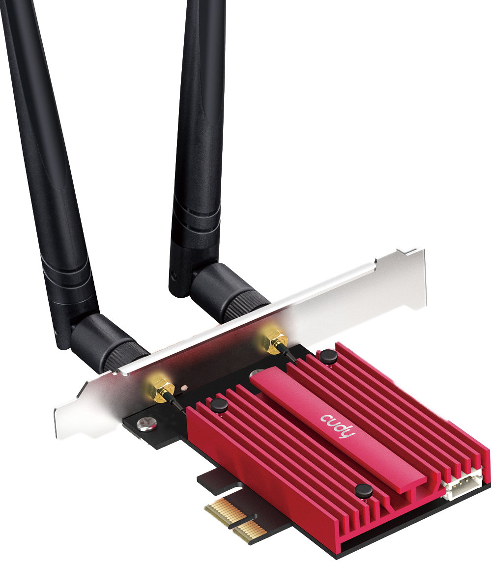 Cudy - Tarjeta de Red Cudy PCI Express WE3000S AX5400 Tri-Band Wi-Fi 6