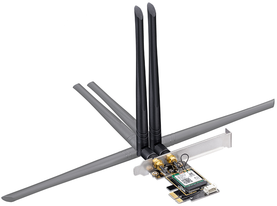 Cudy - Tarjeta de Red Cudy PCI Express WE3000 AX5400 Tri-Band Wi-Fi 6