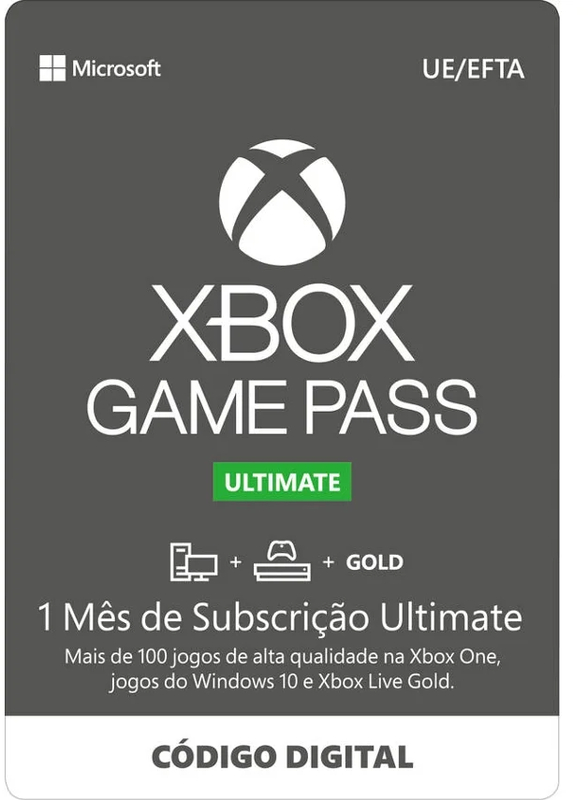Microsoft - Microsoft Game Pass Ultimate Gift Card 1 month includes EA Play + Xbox Live Gold