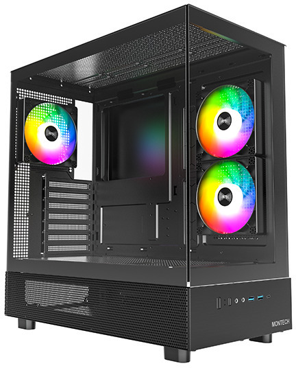 Caja ATX Montech XR RGB Vidrio Templado Negro