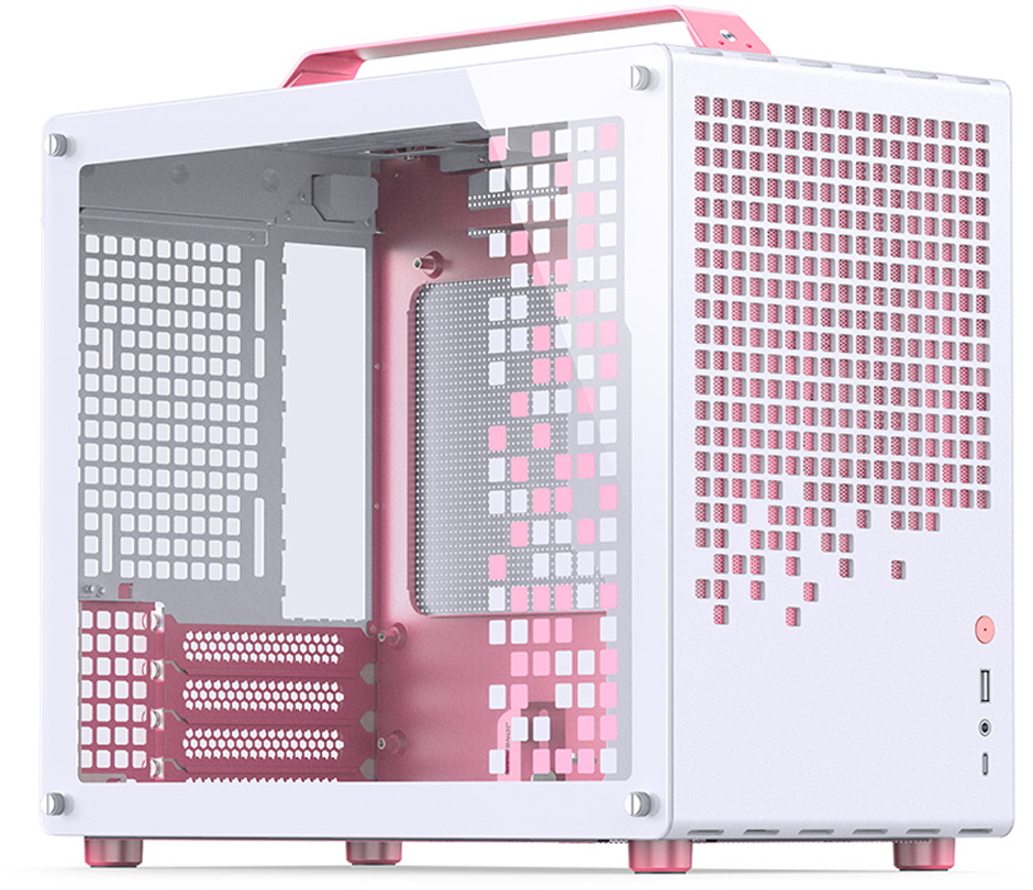 Caja Micro-ATX Jonsbo Z20 Blanco/Rosa