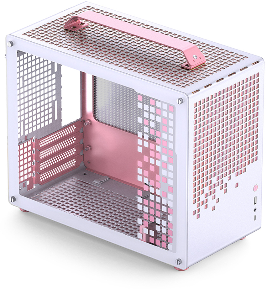 Jonsbo - Caja Micro-ATX Jonsbo Z20 Blanco/Rosa