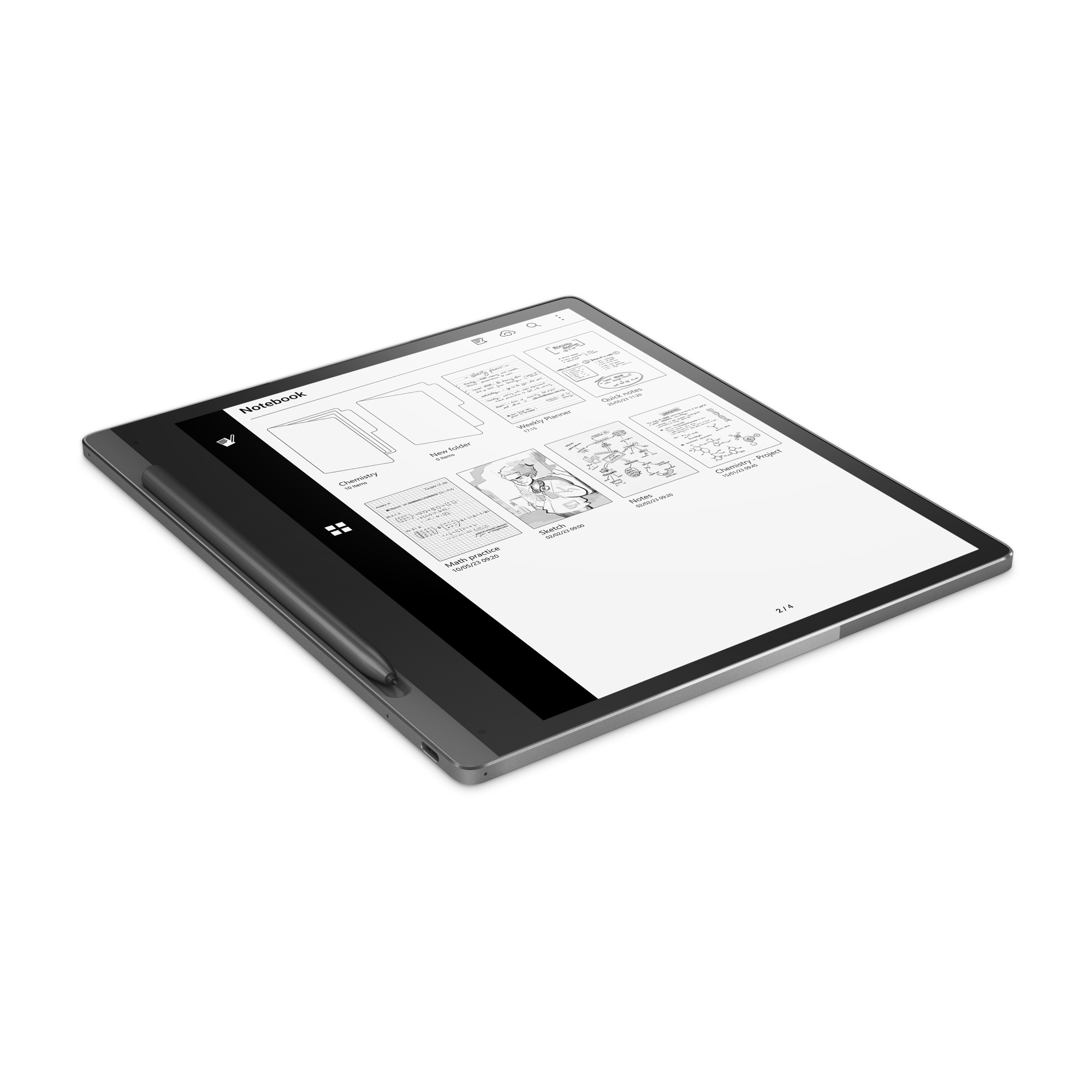 Lenovo - Tablet Lenovo Smart Paper 10.3" 4GB 64GB Wi-Fi Storm Grey + Capa Folio Case + Pen Stylus Lenovo