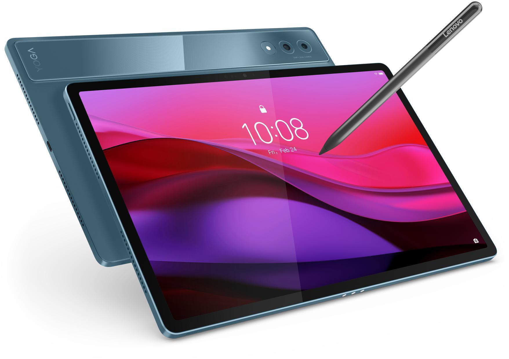 Lenovo - Tablet Lenovo Yoga Tab Plus TB520FU 12.7" (16 / 256GB) 3K 144Hz WiFi Tidal Teal + Funda con Teclado + Pen