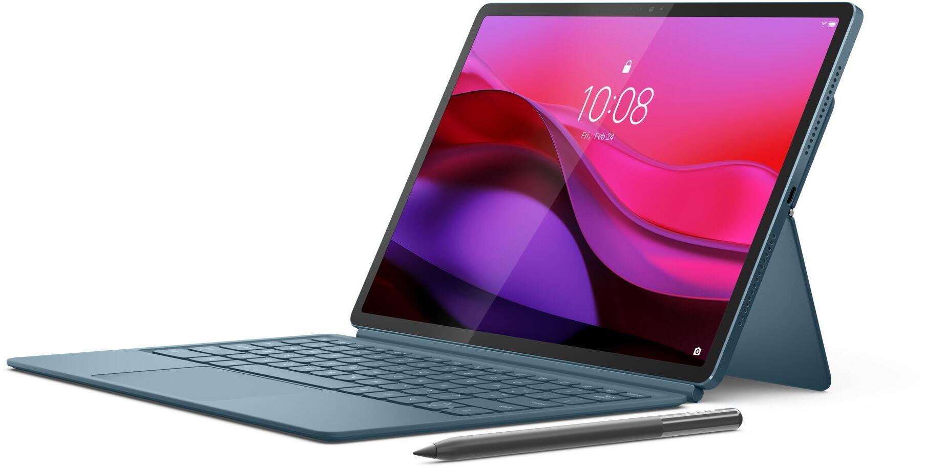 Lenovo - Tablet Lenovo Yoga Tab Plus TB520FU 12.7" (16 / 256GB) 3K 144Hz WiFi Tidal Teal + Funda con Teclado + Pen