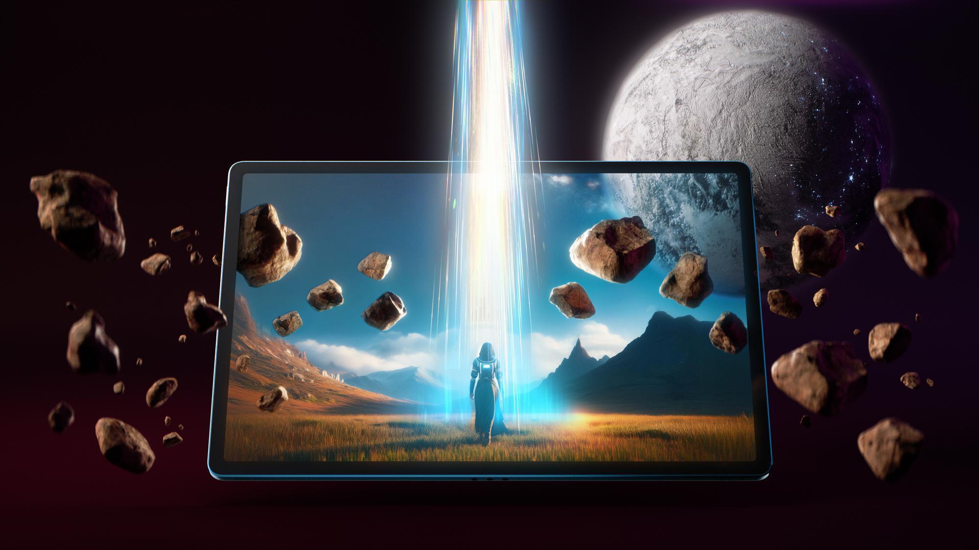 Lenovo - Tablet Lenovo Yoga Tab Plus TB520FU 12.7" (16 / 256GB) 3K 144Hz WiFi Tidal Teal + Funda con Teclado + Pen