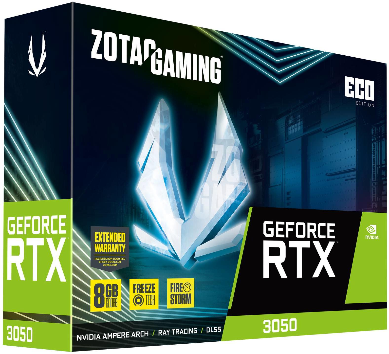 ZOTAC - Tarjeta Gráfica ZOTAC GeForce® RTX 3050 ECO 8GB GD6