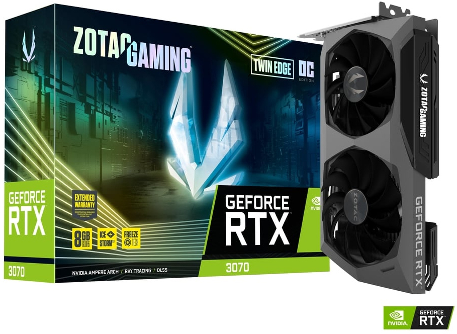 ZOTAC - ** B Grade ** Tarjeta Gráfica ZOTAC GeForce® RTX 3070 Twin Edge OC LHR 8GB GD6
