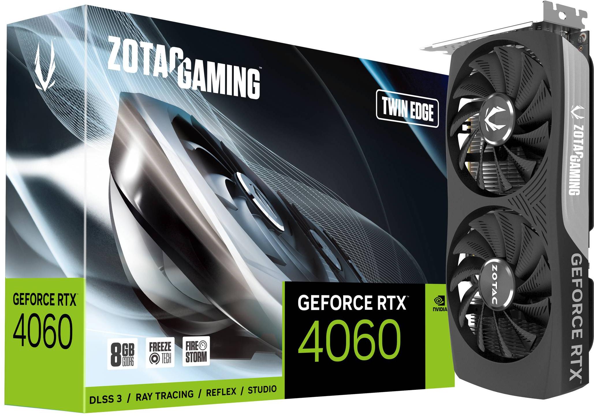 ZOTAC - Tarjeta Gráfica ZOTAC GeForce® RTX 4060 Twin Edge  8GB GDDR6 DLSS3