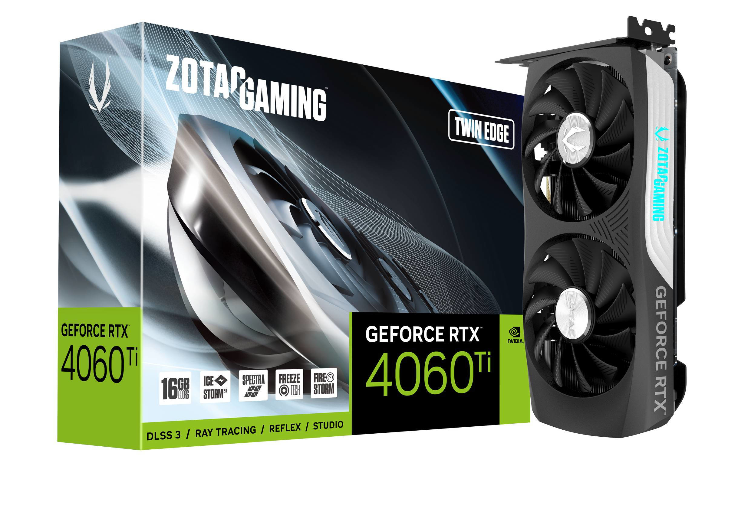 ZOTAC - Tarjeta Gráfica ZOTAC GeForce® RTX 4060 Ti Twin Edge 16GB GDDR6  DLSS3