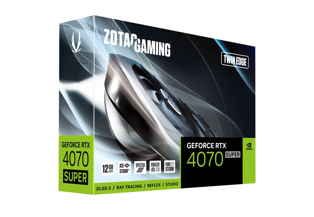 ZOTAC - Tarjeta Gráfica ZOTAC GeForce® RTX 4070 SUPER Twin Edge 12GB GDDR6X DLSS3