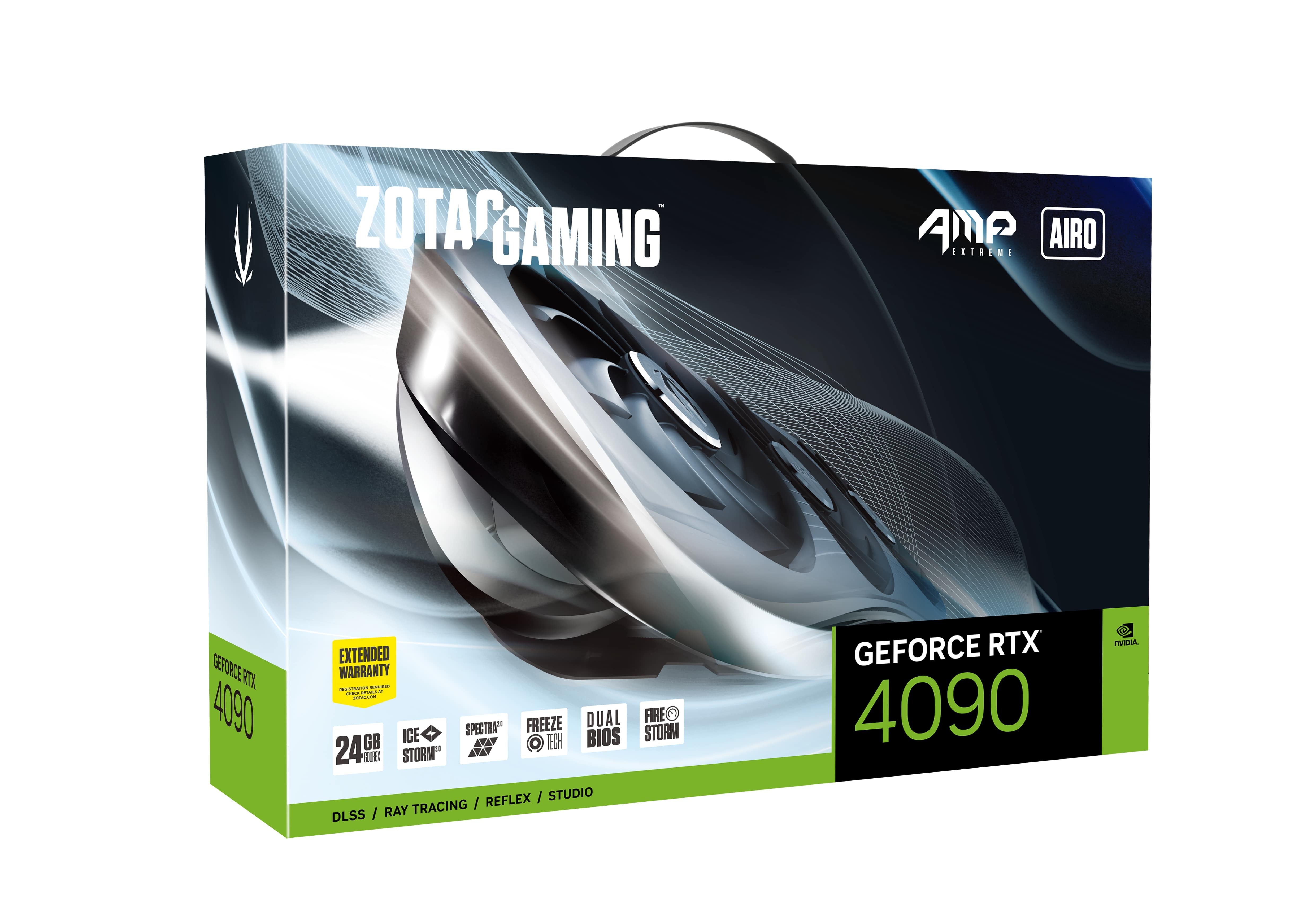 ZOTAC - Tarjeta Gráfica ZOTAC GeForce® RTX 4090 AMP Extreme AIRO 24GB GDDR6X DLSS3
