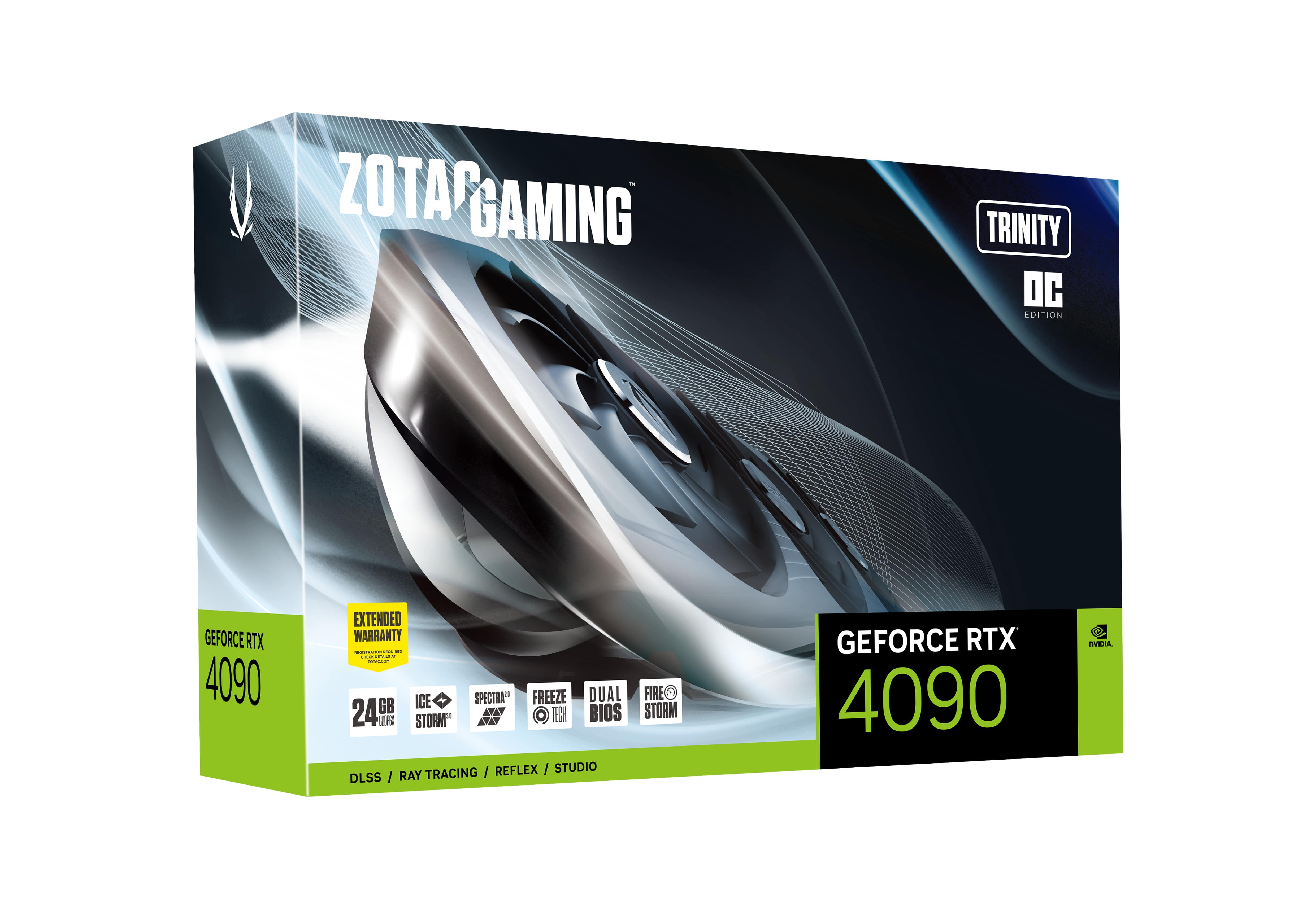 ZOTAC - Tarjeta Gráfica ZOTAC GeForce® RTX 4090 Trinity OC 24GB GDDR6X DLSS3